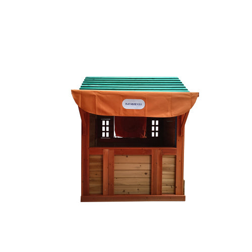 Environmentally Friendly Outdoor Wooden 4-in-1 Game House