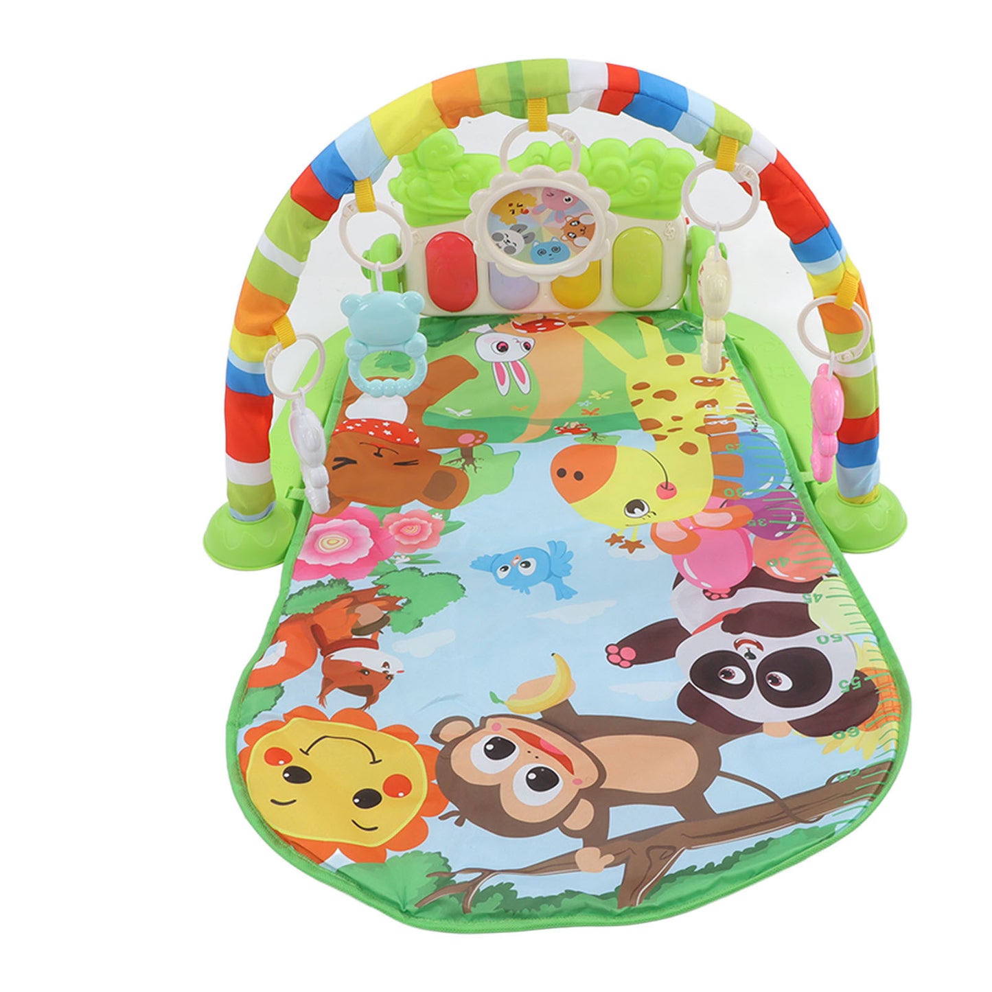 Baby Kick Play Piano Soft Skin Friendly Educational Removable Infant Gym Mat with Music for Toddler Crawling Playing