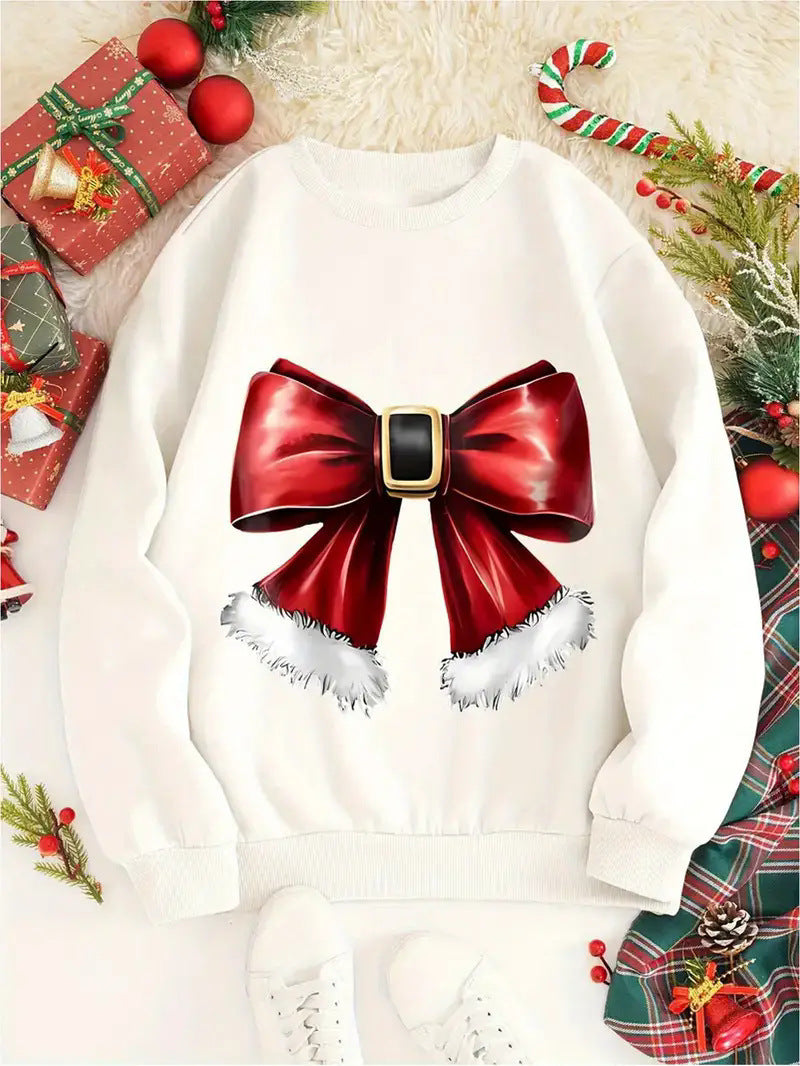 Christmas Series Round Neck Sweater For Women