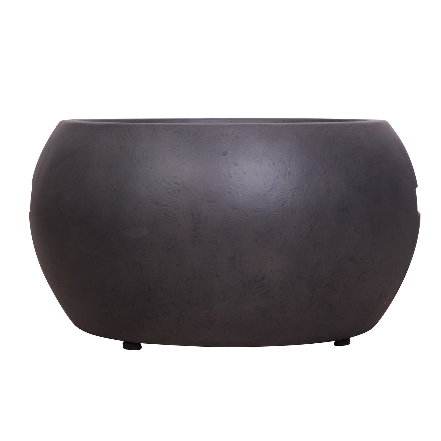 New Design Product Faux Concrete Texture Round Dark Propane Outdoor Fire Pit