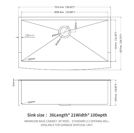 Stainless Steel Apron Front Farmhouse Sink -Prohibited On Amazon