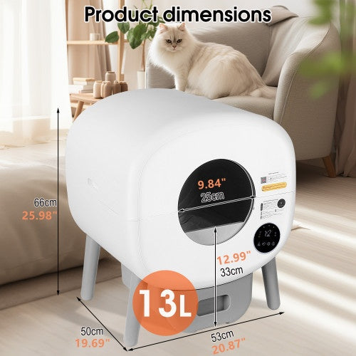 Fully Automatic Smart Cat Litter Box, Large Capacity Self-cleaning Cat Litter Box