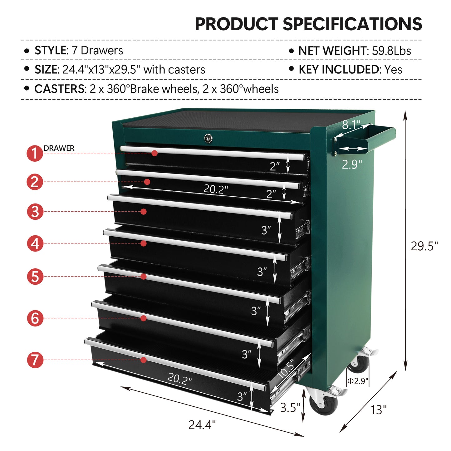 Metal Wheelie Rolling Toolbox  Unavailable Platform Wayfair Temu