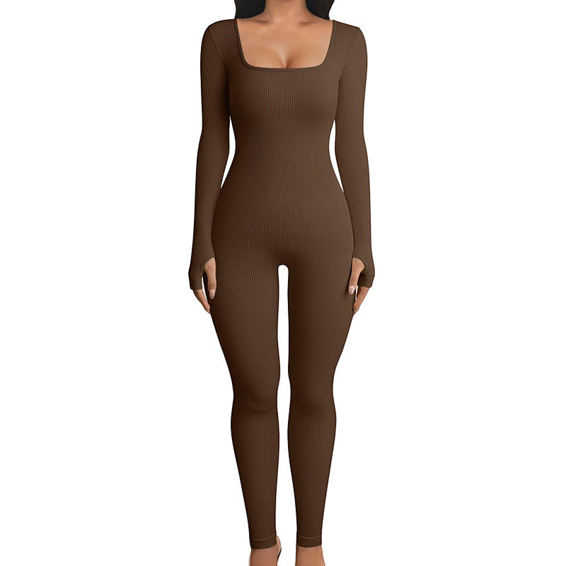 Seamless Jumpsuit Long Sleeve Shapewear Hip Lift Yoga Jumpsuit Sports Jumpsuit Bodysuits