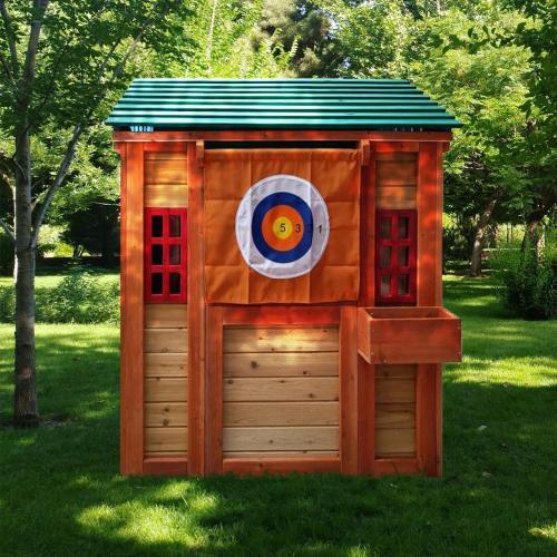 Environmentally Friendly Outdoor Wooden 4-in-1 Game House