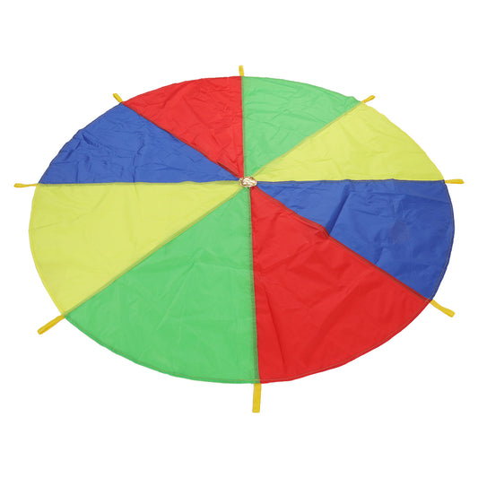 Kids Parachute Exercise Toy 4 Colors 8 Handles Promote Cooperation Multicolored Parachute Outdoor Game