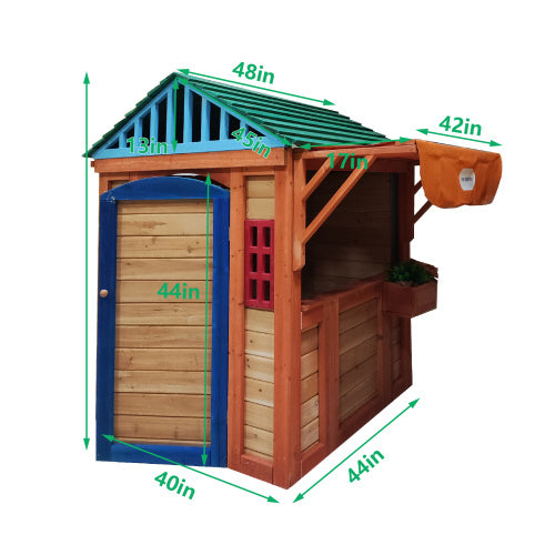 Environmentally Friendly Outdoor Wooden 4-in-1 Game House